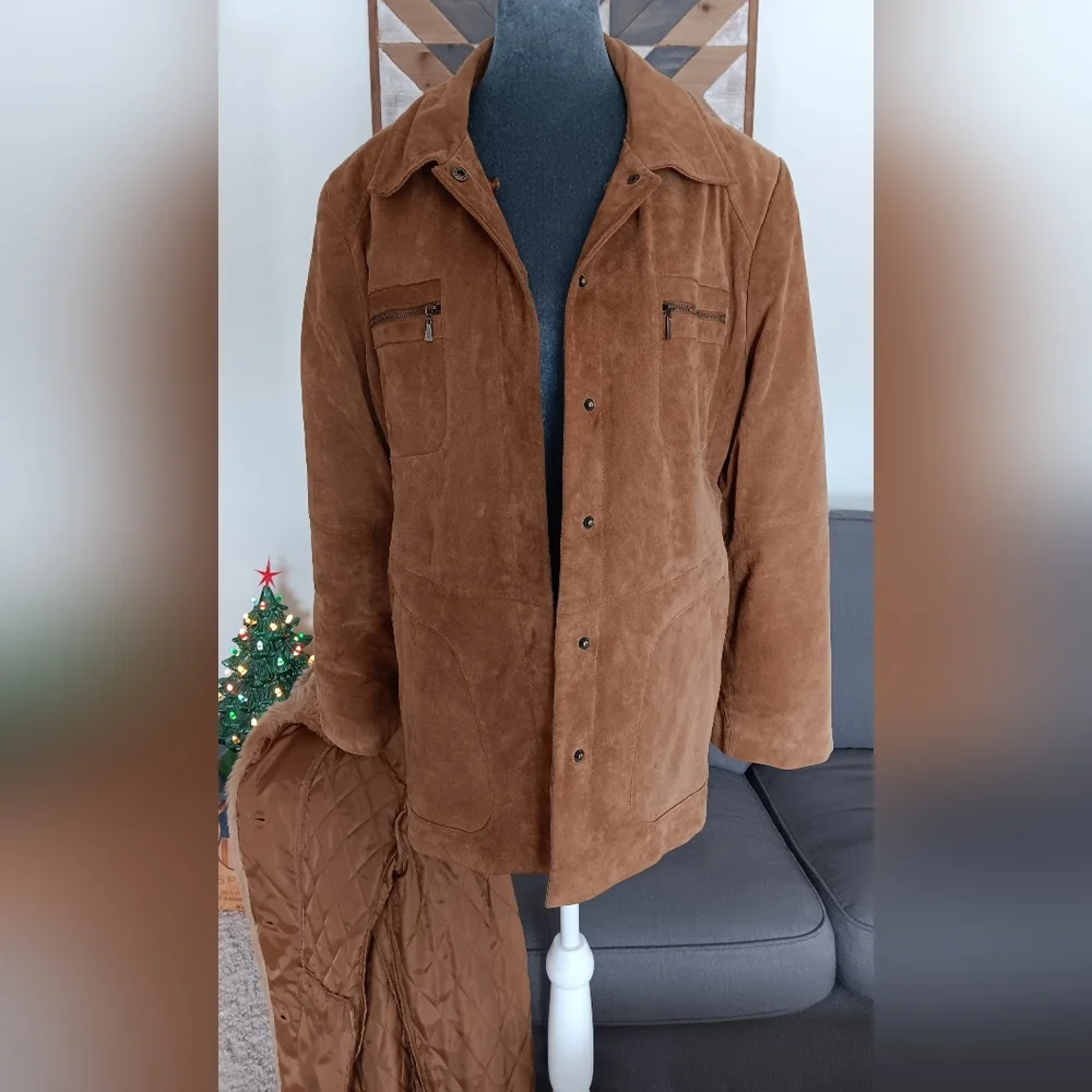 Vintage 90s Y2K Penny Lane Jacket Removable Fur Liner - Picture 11 of 16